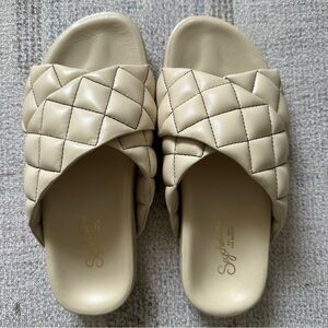 Seychelles Wide Awake Quilted Slide Sandals Size 6